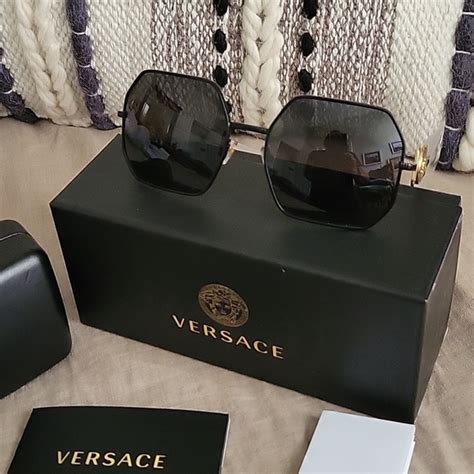 versace women's ve2248 58mm sunglasses|Versace VE2248 Hexagonal Sunglasses for Women .